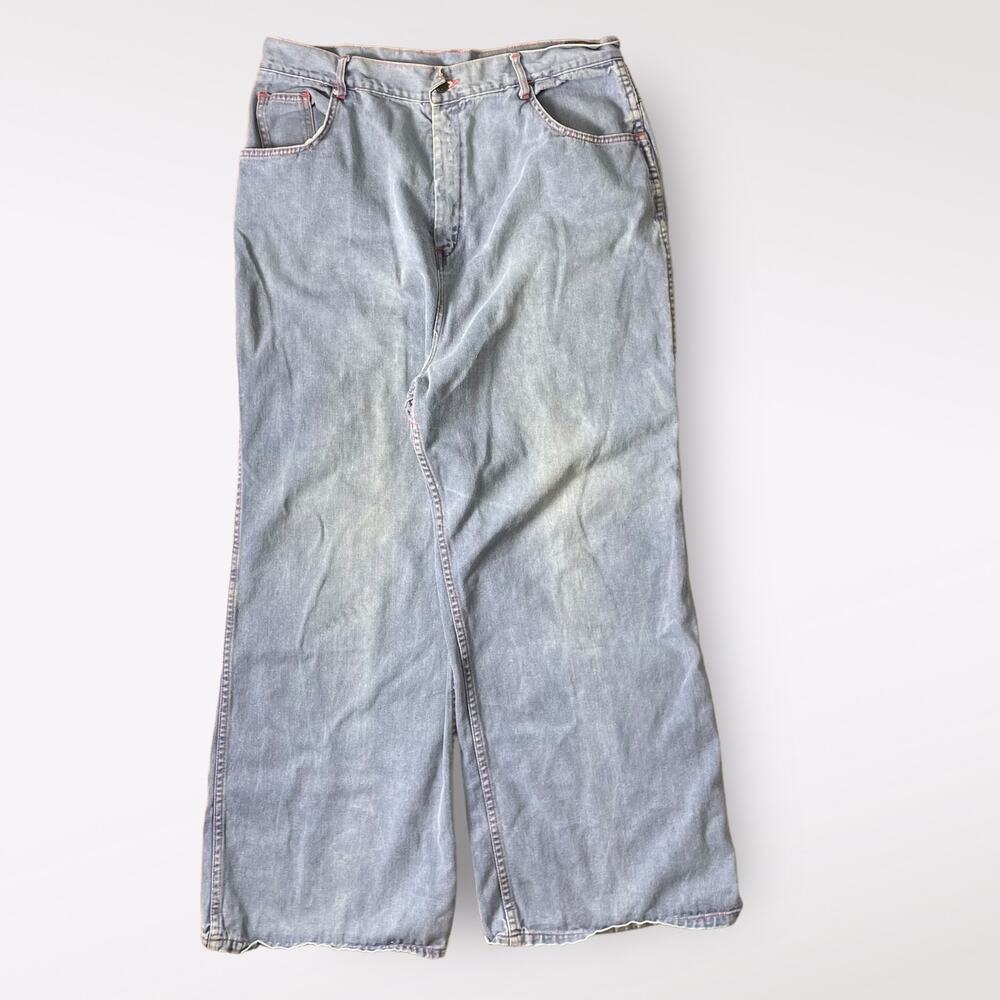 WPL 6749 Vintage 70s High Waist Wide Leg Bell Bottom Jeans‎ Size 36